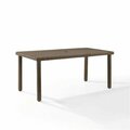 Curtilage 30 x 67.5 x 33.75 in. Outdoor Wicker Dining Table, Weathered Brown CU3291292